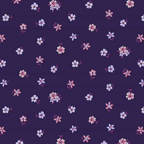 Liberty Art Fabrics Purple Hampton Sprig Lasenby Quilting Cotton