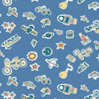Liberty Art Fabrics Blue Treasures in the Sky Lasenby Quilting Cotton