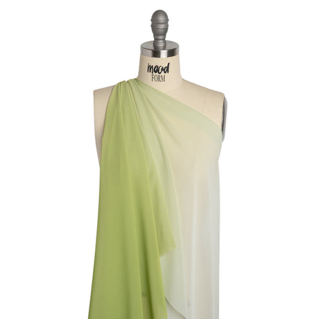 Ombre Polyester Chiffon - Lime - Sammi Collection