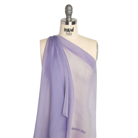 Chiffon-Like Silk Voile - Lavender and Silver Iridescent - Adelaide Collection