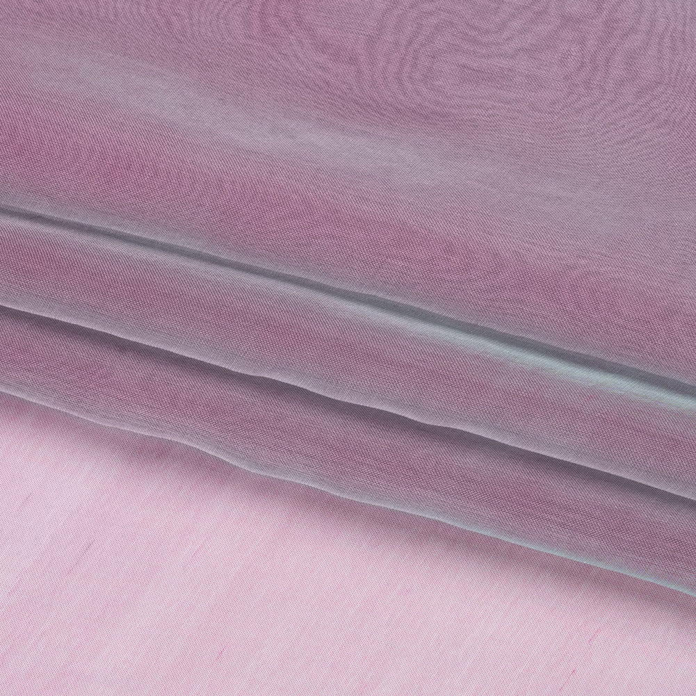 Chiffon-Like Silk Voile - Seafoam and Magenta Iridescent - Adelaide Collection