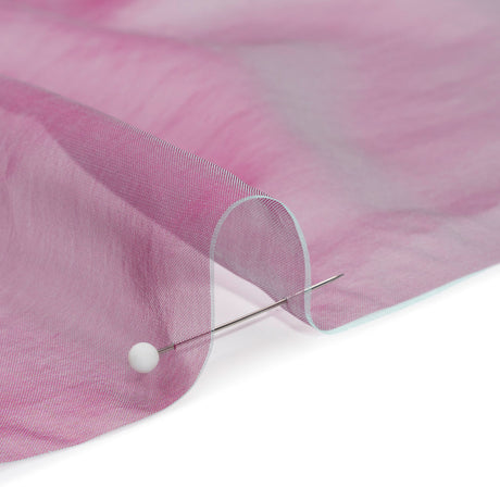 Chiffon-Like Silk Voile - Seafoam and Magenta Iridescent - Adelaide Collection