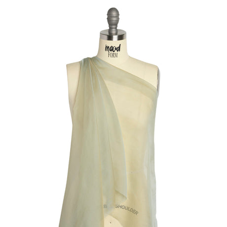 Chiffon-Like Silk Voile - Gray and Tan Iridescent - Adelaide Collection