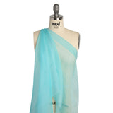 Chiffon-Like Silk Voile - Aqua and White Iridescent - Adelaide Collection