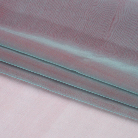 Chiffon-Like Silk Voile - Ice Blue and Berry Red Iridescent - Adelaide Collection