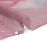 Chiffon-Like Silk Voile - Ice Blue and Berry Red Iridescent - Adelaide Collection