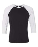 Bella + Canvas Unisex Three-Quarter Sleeve Baseball Tee