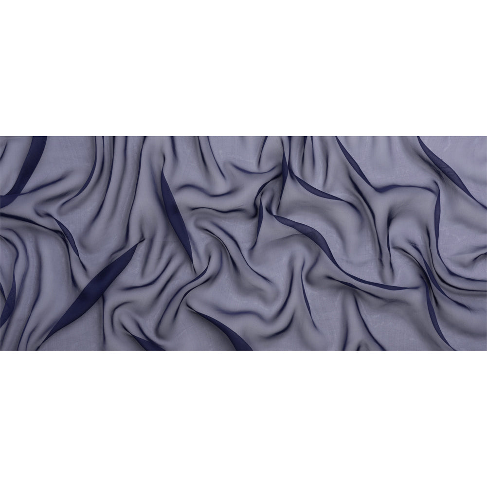 Chiffon-Like Silk Voile - Navy Iridescent - Adelaide Collection