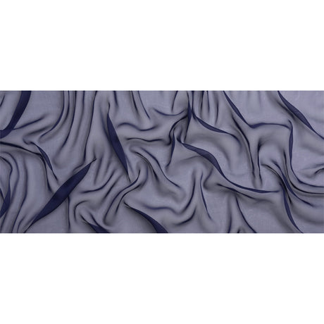 Chiffon-Like Silk Voile - Navy Iridescent - Adelaide Collection