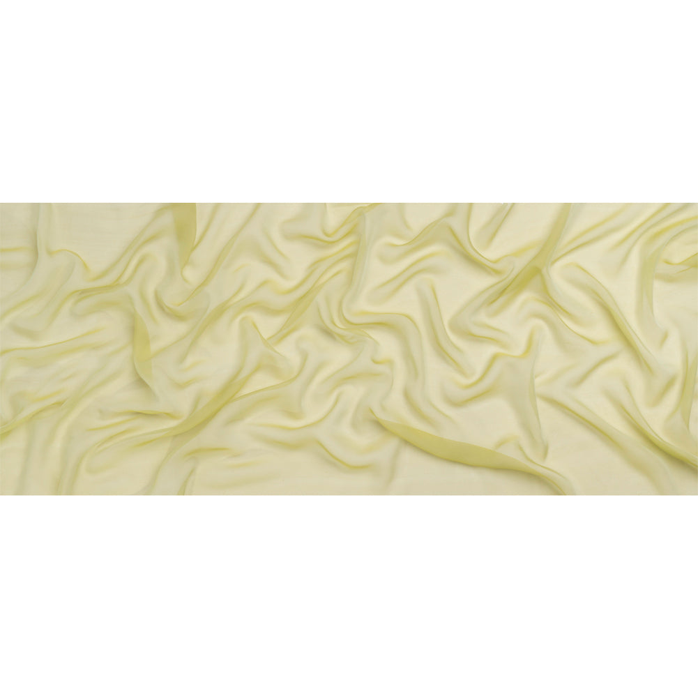 Adelaide Key Lime and White Iridescent Chiffon-Like Silk Voile