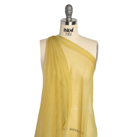 Chiffon-Like Silk Voile - Citron Iridescent - Adelaide Collection