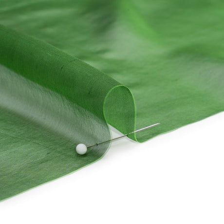 Chiffon-Like Silk Voile - Forest Green Iridescent - Adelaide Collection