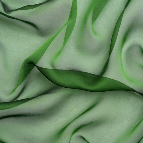 Chiffon-Like Silk Voile - Forest Green Iridescent - Adelaide Collection