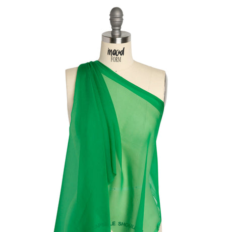 Chiffon-Like Silk Voile - Kelly Green - Adelaide Collection