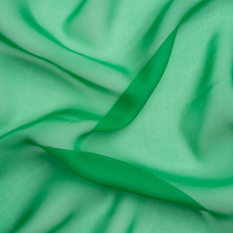 Chiffon-Like Silk Voile - Kelly Green - Adelaide Collection