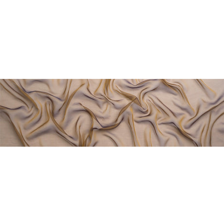 Chiffon-Like Silk Voile - Navy and Gold Iridescent - Adelaide Collection