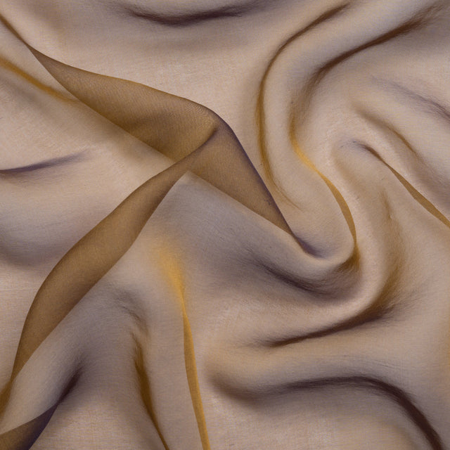 Chiffon-Like Silk Voile - Navy and Gold Iridescent - Adelaide Collection