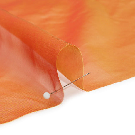 Chiffon-Like Silk Voile - Flame Iridescent - Adelaide Collection