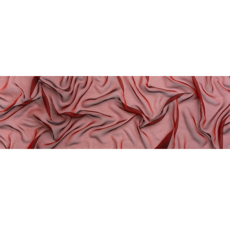 Chiffon-Like Silk Voile - Red and Black Iridescent - Adelaide Collection