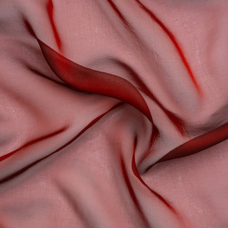 Chiffon-Like Silk Voile - Red and Black Iridescent - Adelaide Collection