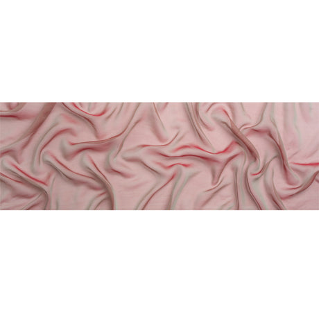 Chiffon-Like Silk Voile - Aqua and Berry Red Iridescent - Adelaide Collection