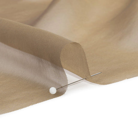 Chiffon-Like Silk Voile - Dark Khaki Iridescent - Adelaide Collection