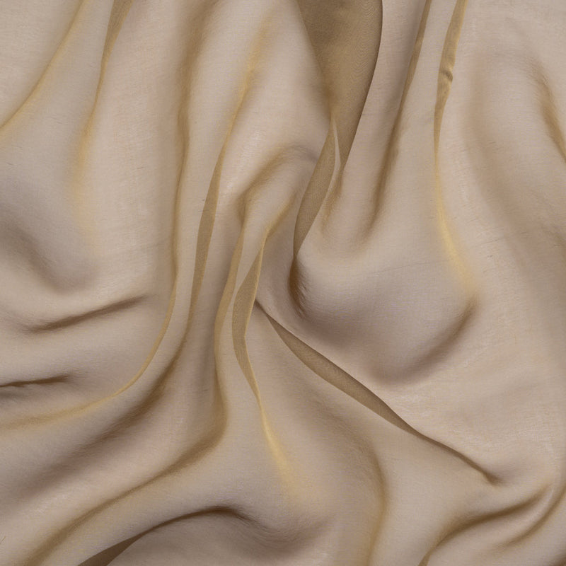 Chiffon-Like Silk Voile - Dark Khaki Iridescent - Adelaide Collection