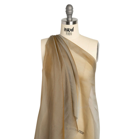 Chiffon-Like Silk Voile - Mocha Iridescent - Adelaide Collection