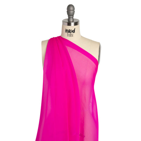 Chiffon-Like Silk Voile - Hot Pink Iridescent - Adelaide Collection