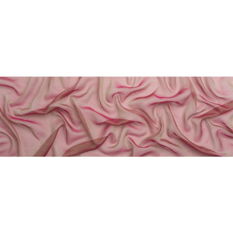 Chiffon-Like Silk Voile - Berry and Key Lime Iridescent - Adelaide Collection