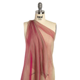Chiffon-Like Silk Voile - Berry and Key Lime Iridescent - Adelaide Collection