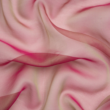 Chiffon-Like Silk Voile - Berry and Key Lime Iridescent - Adelaide Collection