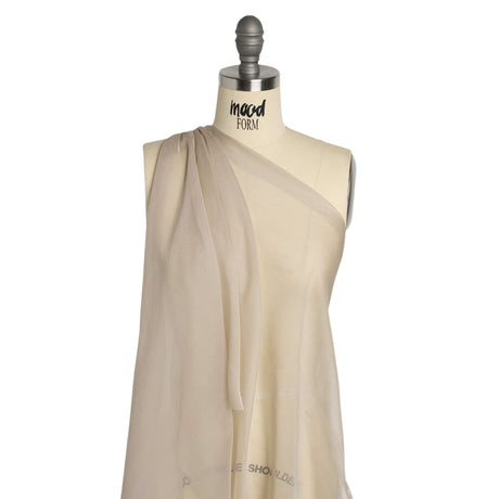 Chiffon-Like Silk Voile - Light Beige - Adelaide Collection