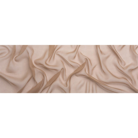 Chiffon-Like Silk Voile - Dark Beige Iridescent - Adelaide Collection