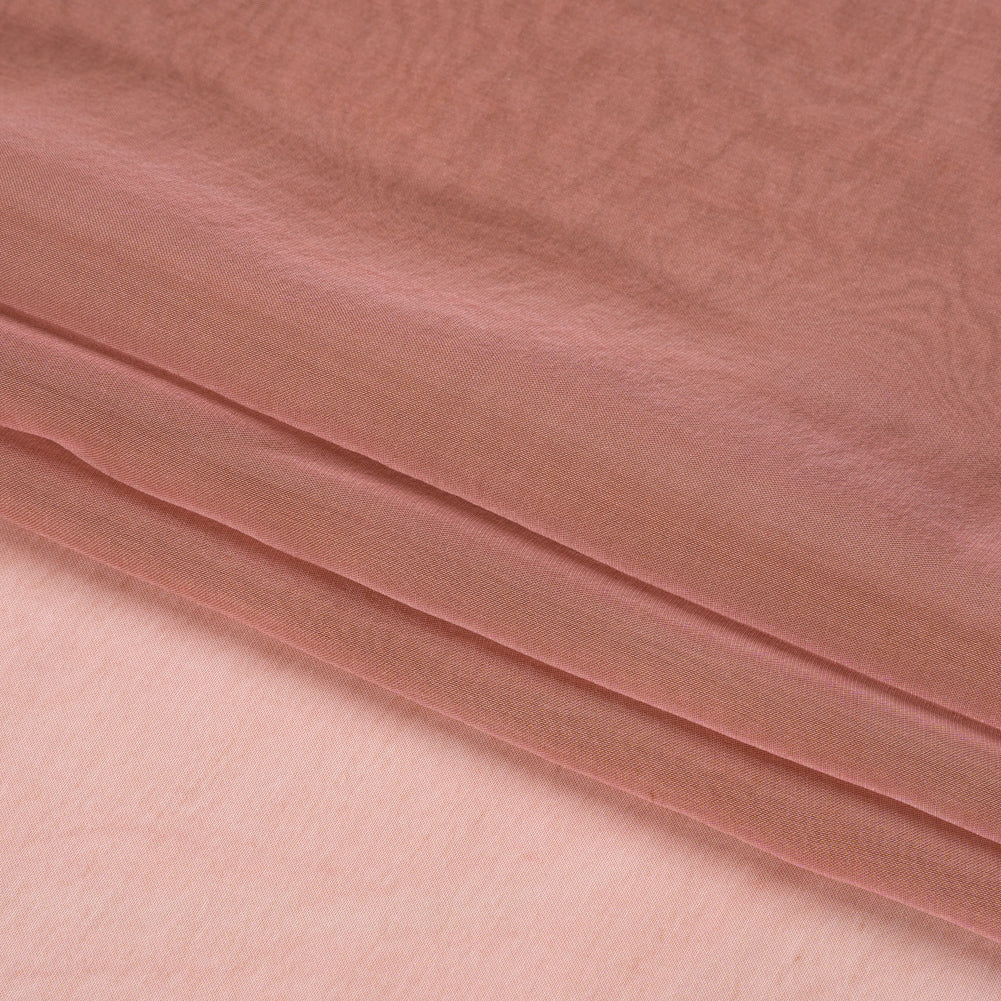 Chiffon-Like Silk Voile - Rose and Brown Iridescent - Adelaide Collection