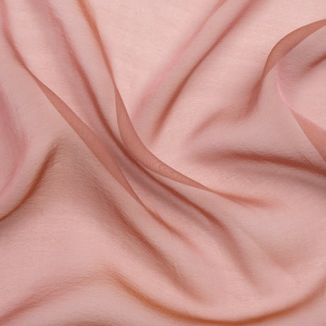 Chiffon-Like Silk Voile - Rose and Brown Iridescent - Adelaide Collection