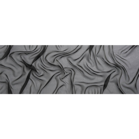 Chiffon-Like Silk Voile - Black - Adelaide Collection