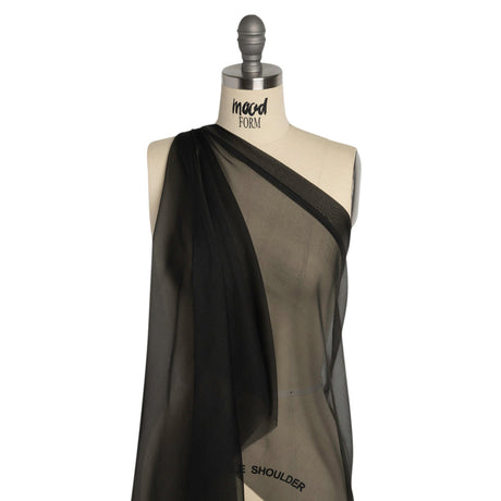 Chiffon-Like Silk Voile - Black - Adelaide Collection