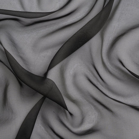 Chiffon-Like Silk Voile - Black - Adelaide Collection
