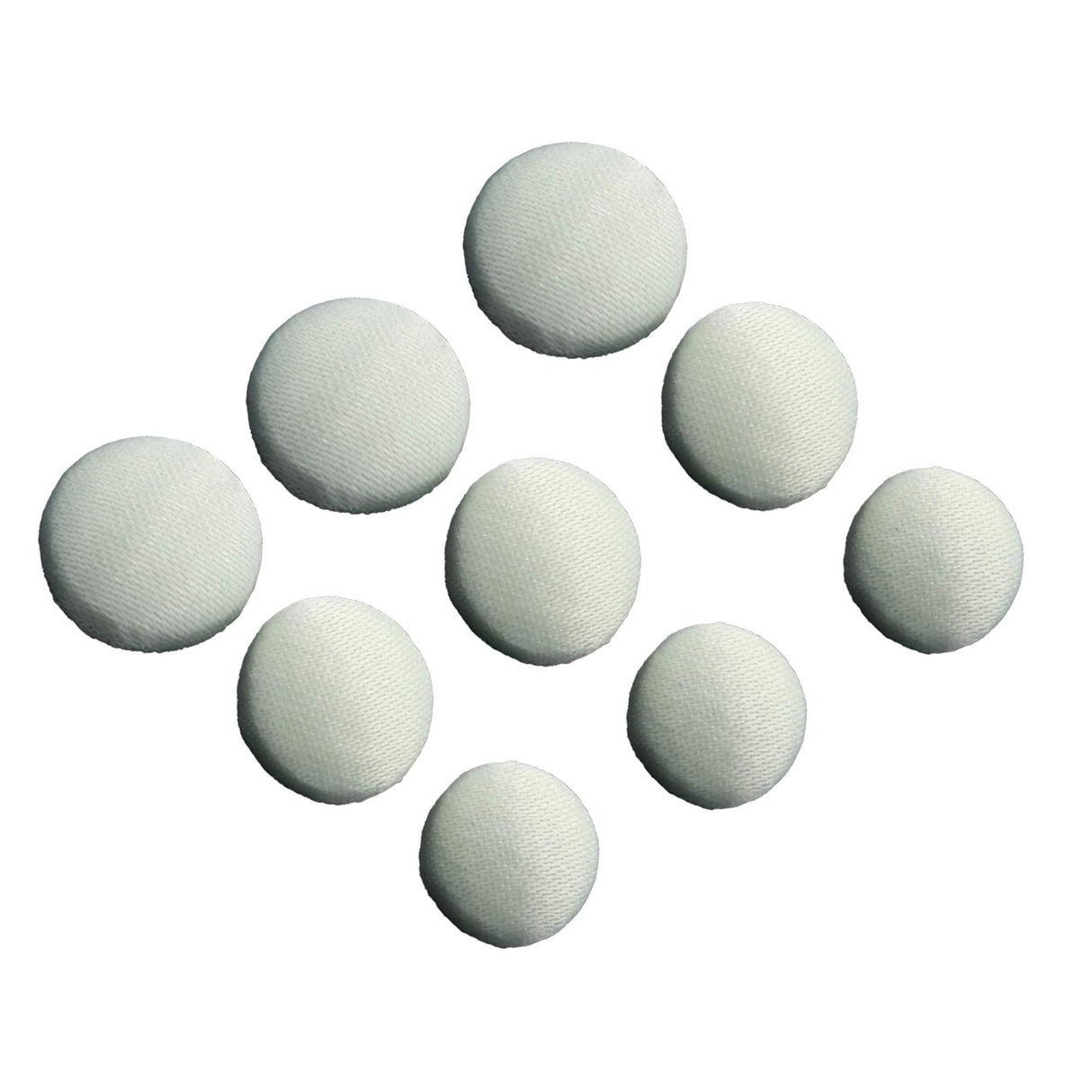 1 Dozen Bridal Ivory Buttons with Canvas Backing 11.5 mm for Wedding Dresses & Gowns