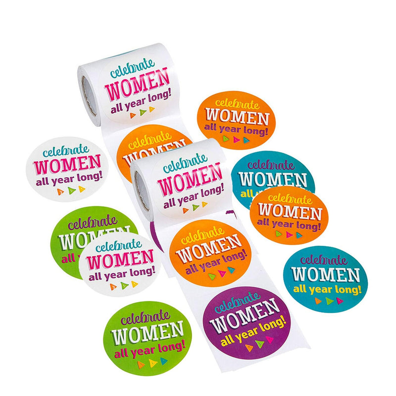 2 1/2" Influential Women Sticker Roll 100 Pc