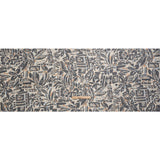 Blue, Orange and Black Wax Resist Floral Silk Chiffon