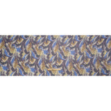 Blue, Purple and Yellow Swirling Bouquets Silk Chiffon