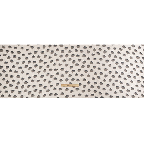 Cream, Black and Gray Brush Spots Silk Chiffon