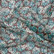 Teal, White and Burgundy Sprinkled Treats Silk Chiffon