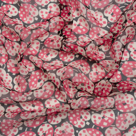 Pink, White and Black Sprinkled Treats Silk Chiffon