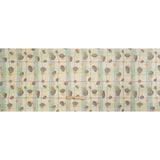 Yellow, Brown and Blue Baked Goods Grid Silk Chiffon