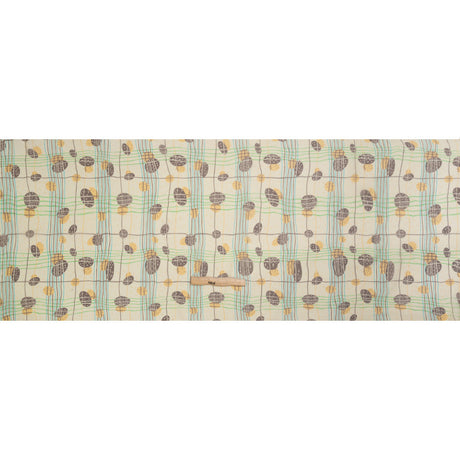 Yellow, Brown and Blue Baked Goods Grid Silk Chiffon