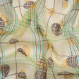 Yellow, Brown and Blue Baked Goods Grid Silk Chiffon