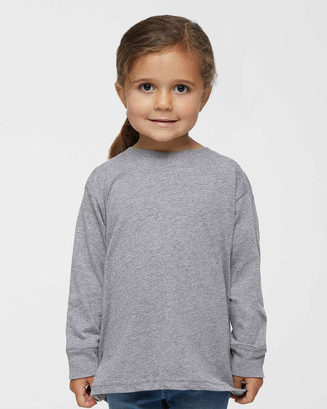 RADYAN® Toddler Fine Jersey Crewneck Long Sleeve Tee - 3302